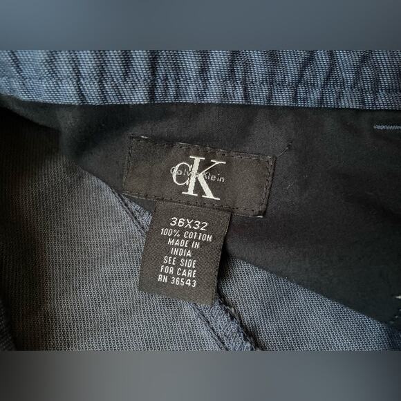 CALVIN KLEIN Lightweight Blue Cotton Pants sz 36x32 (actual 36x31) - Picture 5 of 10